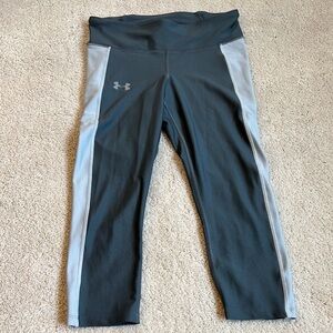 Under Armour Gray and Silver Capri Leggings